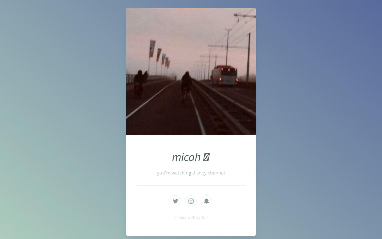 Carrd profile picture for @micah